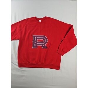 Vtg Laval Rocket Hockey Gildan‎ Sweatshirt Red Mens L